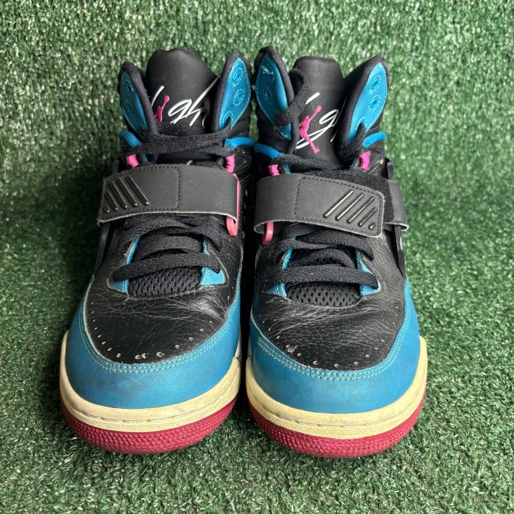 Jordan Flight 97 Remix South Beach High Top Basketball Shoes Black Teal Mens 8